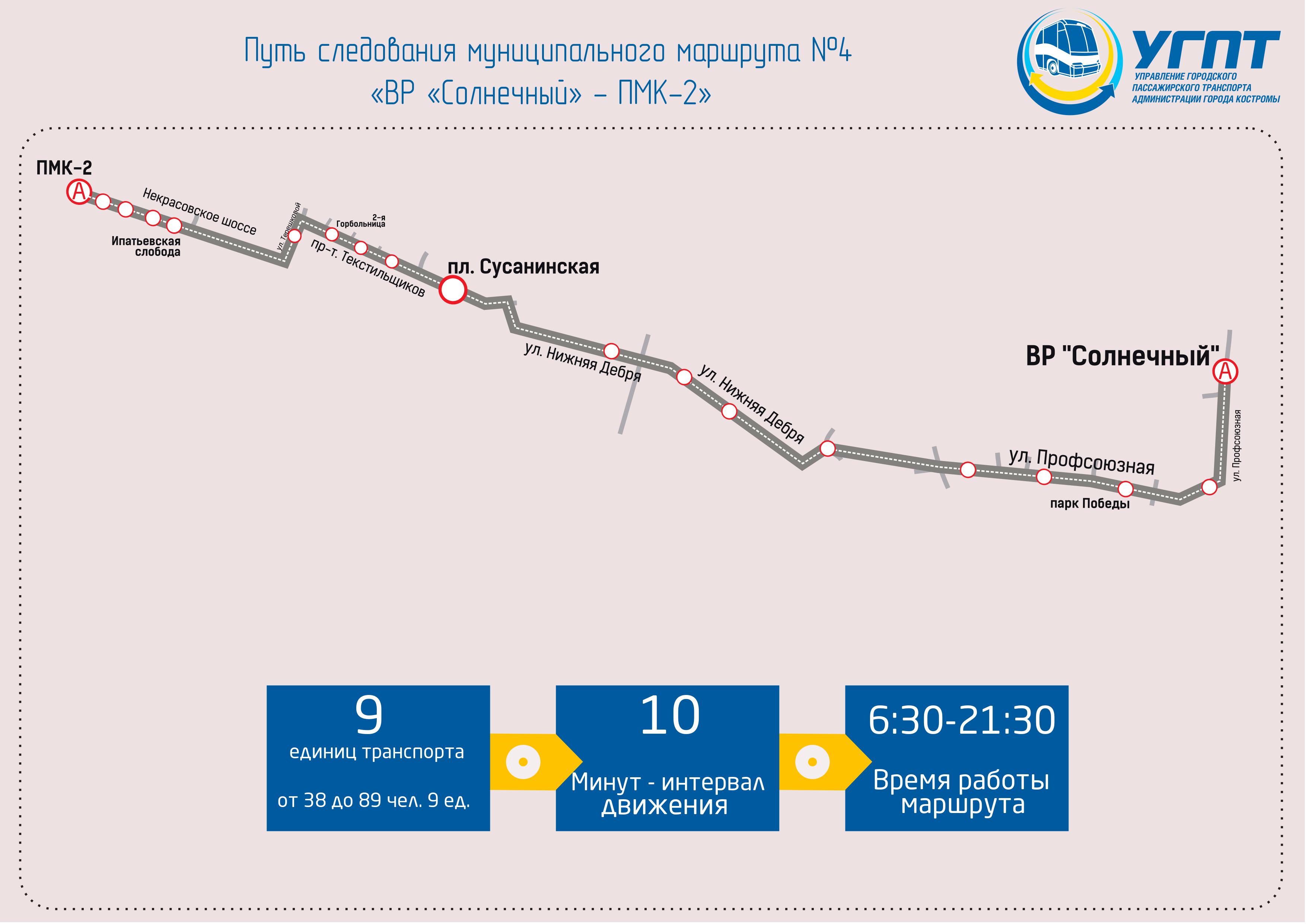 Карта автобусов кострома онлайн в реальном